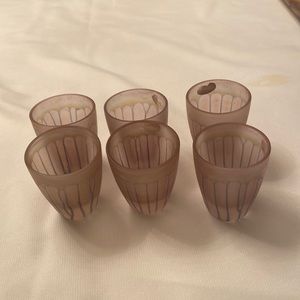6 Small Liquor stain glass cups